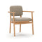 Marea Dining Armchair  option L493 Sanfor Flax 0024
