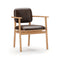 Marea Dining Armchair  option Newcastle Dark Brown New 25 Leather