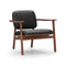 Marea Lounge Chair  option Bellagio 2 Black 7925 Leather