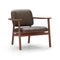 Marea Lounge Chair  option Crystal Wolf 3386 Leather