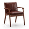 Ren Dining Armchair  option Crystal Chestnut 8042 Leather