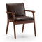 Ren Dining Armchair  option Milano Brown 0972 Leather