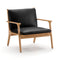 Ren Lounge Chair  option Milano Black 2522 Leather