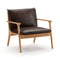 Ren Lounge Chair  option Milano Brown 0972 Leather