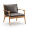 Ren Lounge Chair  option Newcastle Charcoal New 1365 Leather