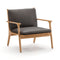 Ren Lounge Chair  option Omega Grey Leather