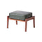 Alva Ottoman  option Natural Walnut / Newcastle Green New 35 Leather