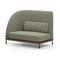 Arc 2-Seater High Back Module Sofa  option L493 Sanfor NICKEL 3475