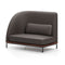 Arc 2-Seater High Back Module Sofa  option Omega Grey Leather