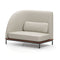 Arc 2-Seater High Back Module Sofa  option Omega Ice Leather