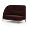 Arc 2-Seater High Back Module Sofa  option Natural Walnut