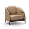 Arc Lounge Chair with Table  option Bellagio 2 Cream 8805 Leather
