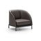 Arc Lounge Chair  option Omega Dark Brown Leather