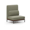 Arc Sofa Middle High Back Lounge Chair  option L493 Sanfor Nickel 3475