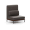 Arc Sofa Middle High Back Lounge Chair  option Omega Grey Leather