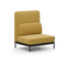 Arc Sofa Middle High Back Lounge Chair  option Black Oak