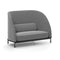Arc 2-Seater High Back Sofa  option Black Oak