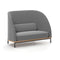 Arc 2-Seater High Back Sofa  option Natural Oak