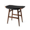 Freja Stool  option Natural Walnut / Black Leather