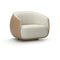 Pesca Swivel Lounge Chair  option Bellagio 2 Cream 8805 Leather