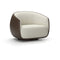 Pesca Swivel Lounge Chair  option Crystal Wolf 3386 Leather