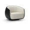 Pesca Swivel Lounge Chair  option Omega Black Leather