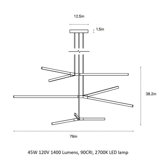 Multiple Bough Pendant Light