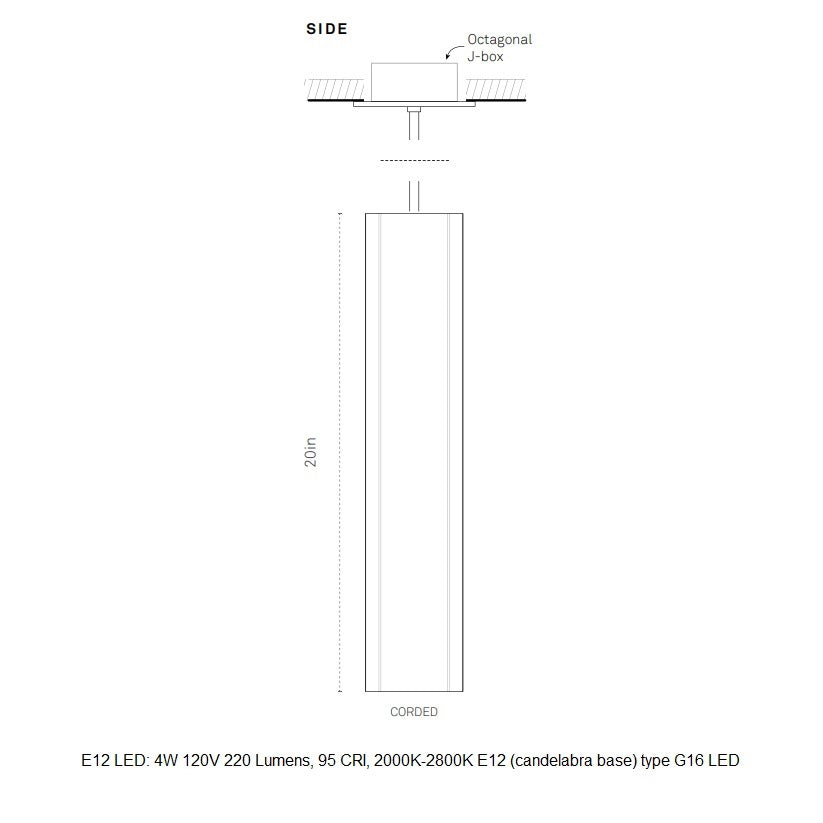 Pillar LED Pendant Light