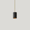 Pillar LED Pendant Light  option Black Wood / Brushed Brass Metal