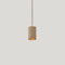 Pillar LED Pendant Light  option Clear White Oak / Brushed Brass Metal
