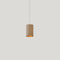 Pillar LED Pendant Light  option Clear White Oak / Brushed Nickel Metal
