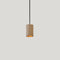 Pillar LED Pendant Light  option Clear White Oak / Matte Black Metal