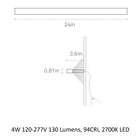 Ray 24-Inch Wall Sconce
