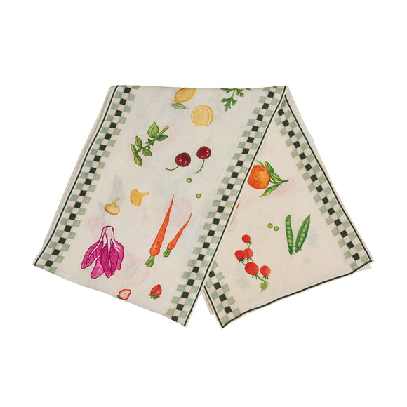 Still Life Embroidered Double Checker Runner