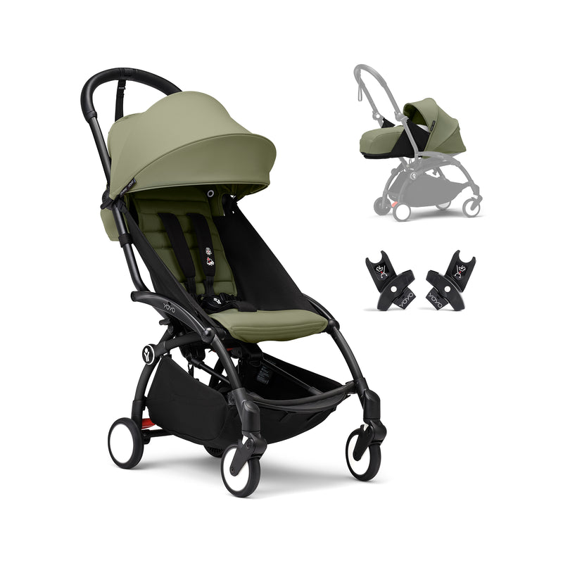 Stokke Yoyo 3 Stroller Bundle with Newborn and Car Seat Adaptor
