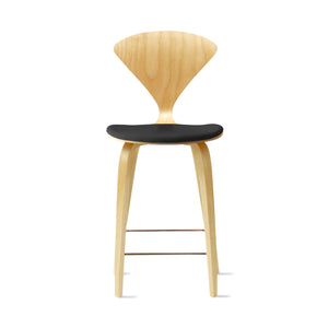 Stool with Wood Base - Upholstered Seat