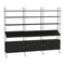 Vertical Wall Cabinet Shelving Unit V1  option Black Stained Ash / Black