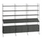 Vertical Wall Cabinet Shelving Unit V1  option Dark Grey / Black
