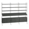 Vertical Wall Cabinet Shelving Unit V1  option Dark Grey / Dark Grey