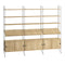 Vertical Wall Cabinet Shelving Unit V1  option Oak / Dark Grey