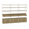 Vertical Wall Cabinet Shelving Unit V1  option Oak / White