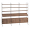 Vertical Wall Cabinet Shelving Unit V1  option Walnut / Dark Grey
