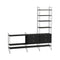 Vertical Wall Cabinet Shelving Unit V2  option Black Stained Ash / Black