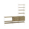 Vertical Wall Cabinet Shelving Unit V2  option Oak / White