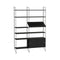 Vertical Wall Cabinet Shelving Unit V3  option Black Stained Ash / Black