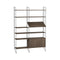 Vertical Wall Cabinet Shelving Unit V3  option Walnut / Black