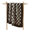 Checkerboard Throw Blanket  option Mocha / Sahara Tan