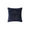 Cloud Silque Throw Pillow  option Baritone Blue / Off White Piping