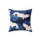 Crane in the Clouds Throw Pillow  option Baritone Blue / Square