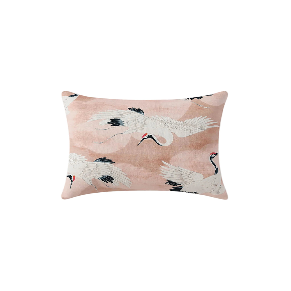 Crane in the Clouds Throw Pillow
